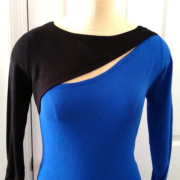 Planet Gold Asymmetrical Sweater Dress - Picture 5 of 7